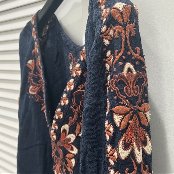 Free People High Times Long Sleeve Embroidered Crop - Picture 5 of 5